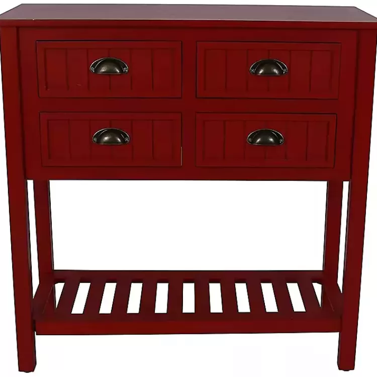 Wood 4-Drawer Console Table>Kirklands Home Flash Sale