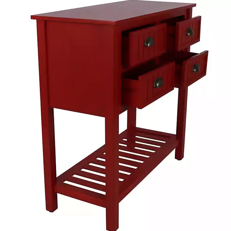 Wood 4-Drawer Console Table>Kirklands Home Flash Sale