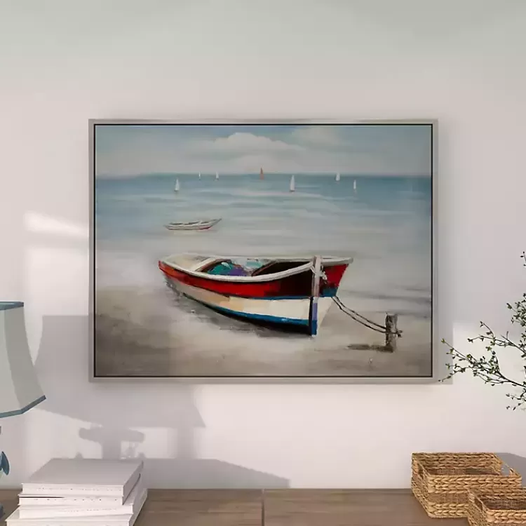 resting_rowboat_framed_canvas_art_print_2.webp Resting Rowboat Framed Canvas Art Print>Kirklands Home Cheap