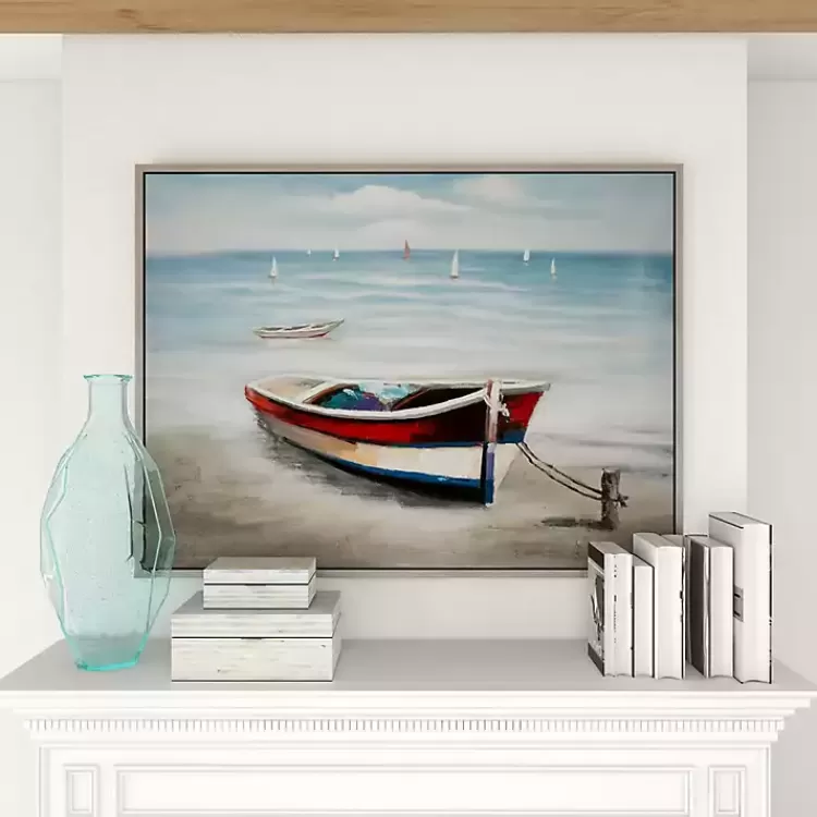 resting_rowboat_framed_canvas_art_print_3.webp Resting Rowboat Framed Canvas Art Print>Kirklands Home Cheap