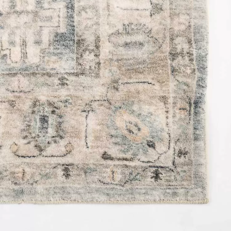 Rosette Dusty Aqua Area Rug, 7x9>Kirklands Home Hot