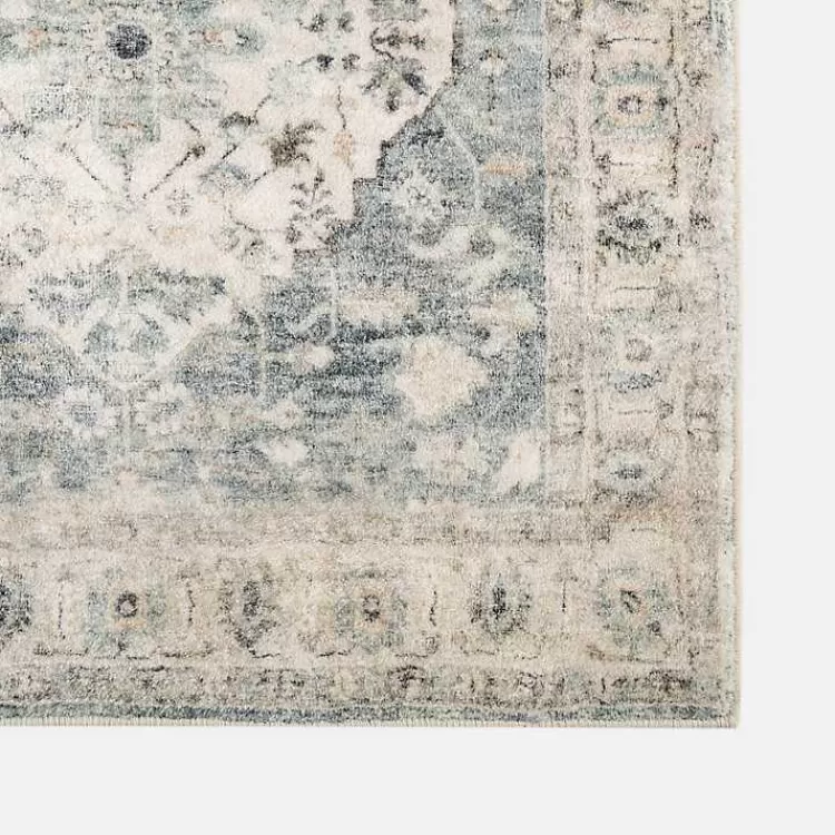 Rosette Dusty Aqua Runner>Kirklands Home Sale