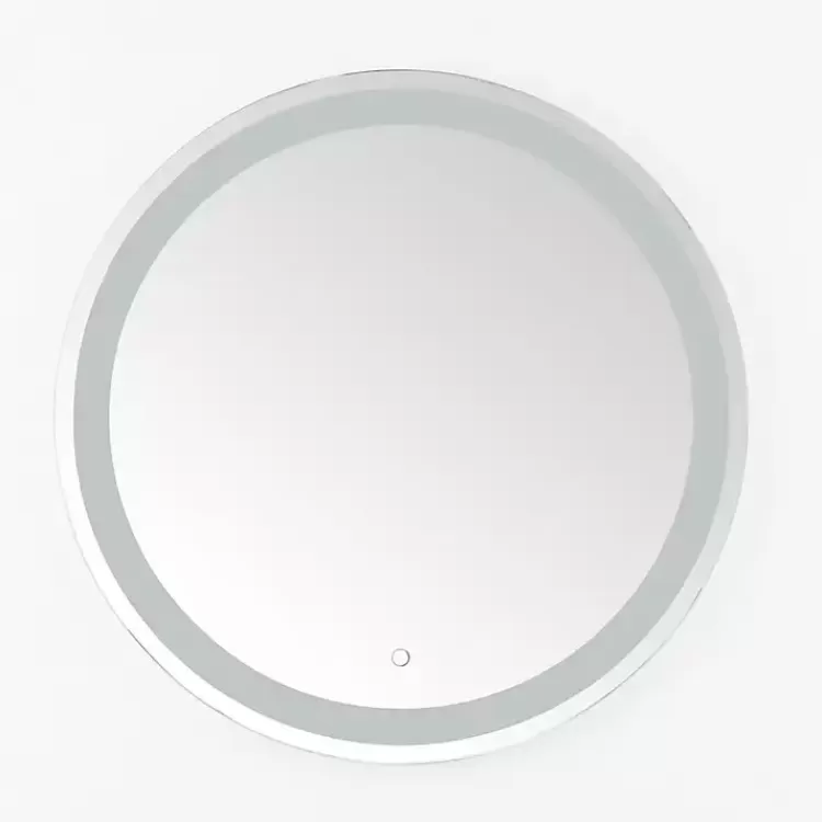 Round Caspar LED Wall Mirror>Kirklands Home Store