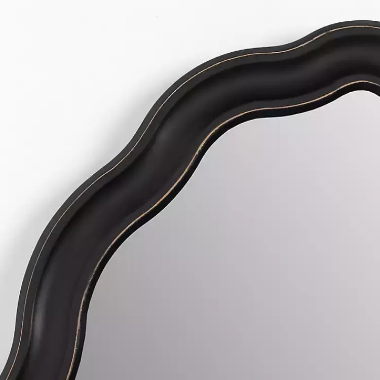 Round Catorina Black Wavy Wall Mirror>Kirklands Home Cheap