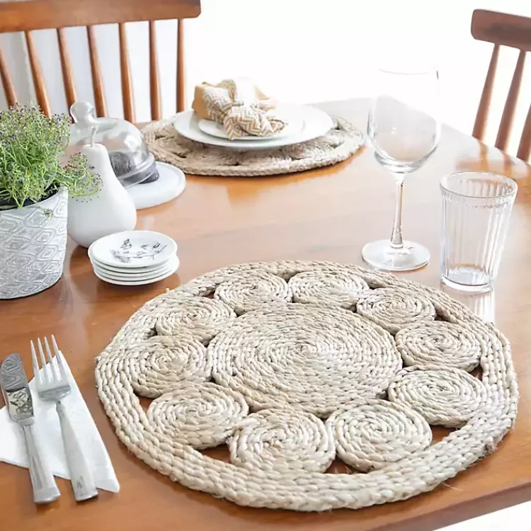 Round Decorative Braided Jute Placemats, Set of 2>Kirklands Home Outlet