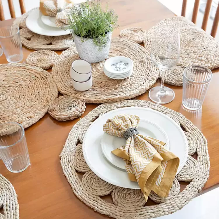 Round Decorative Braided Jute Placemats, Set of 2>Kirklands Home Outlet
