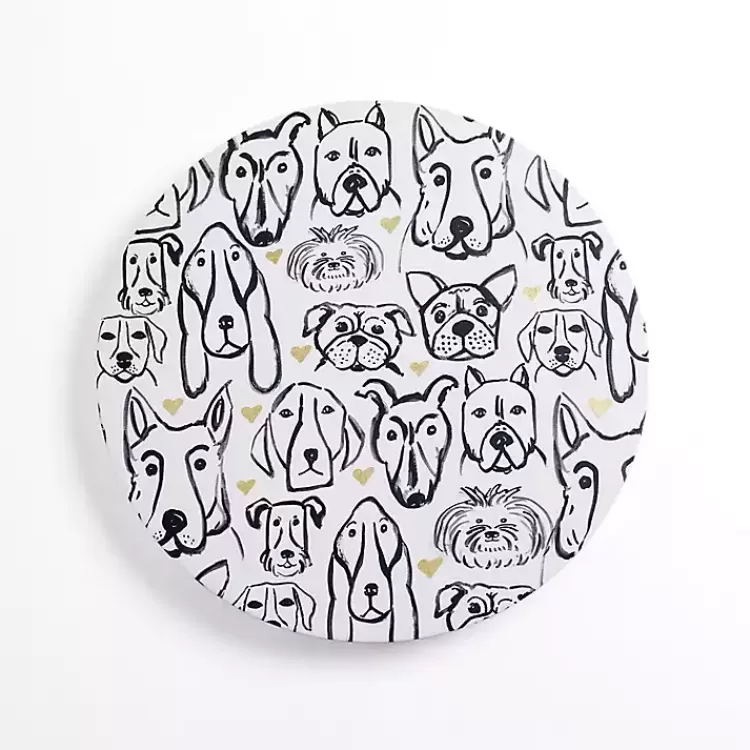 Round Dog Doodle Canvas Art Print>Kirklands Home Cheap