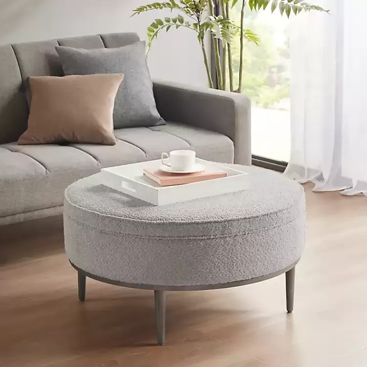 Round Upholstered Ottoman>Kirklands Home Best