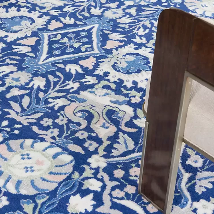 royal_blue_floral_motif_area_rug_x_6.webp Royal Blue Floral Motif Area Rug, 8x10>Kirklands Home Store