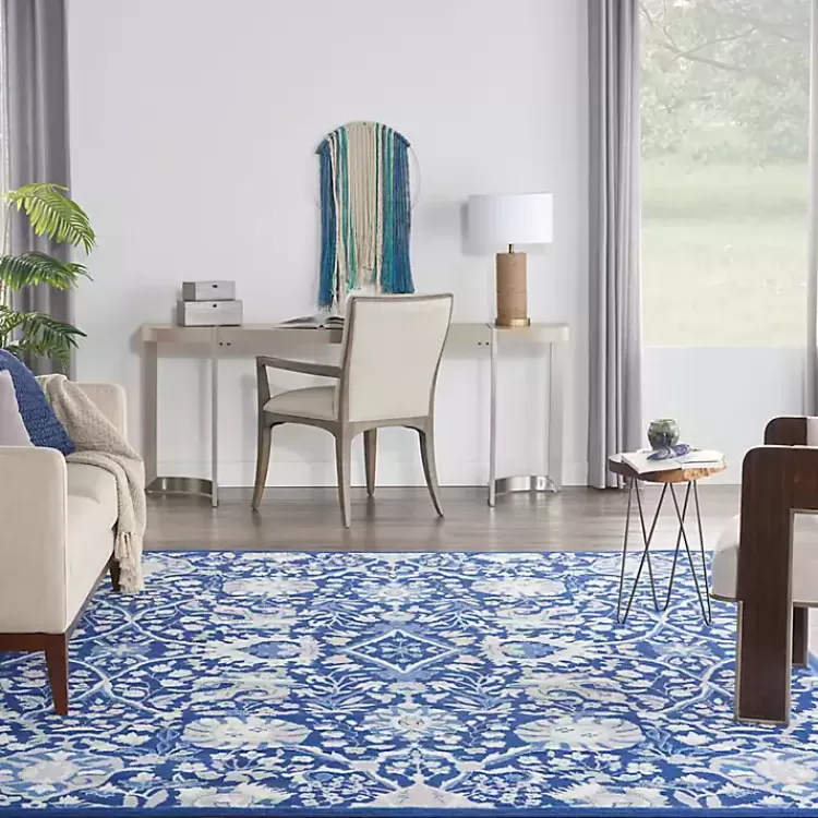 royal_blue_floral_motif_area_rug_x_7.webp Royal Blue Floral Motif Area Rug, 8x10>Kirklands Home Store