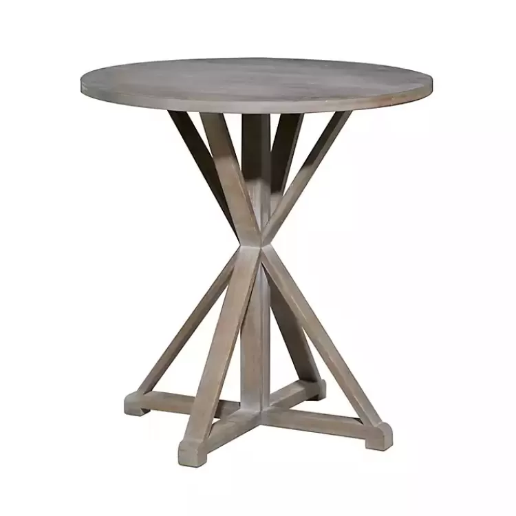 Rustic Graywash Hourglass Side Table>Kirklands Home Cheap