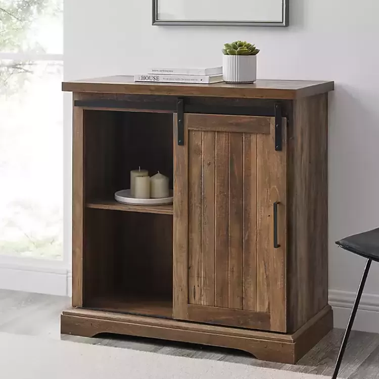 rustic_oak_grooved_sliding_barn_door_cabinet_2.webp Rustic Oak Grooved Sliding Barn Door Cabinet>Kirklands Home Store
