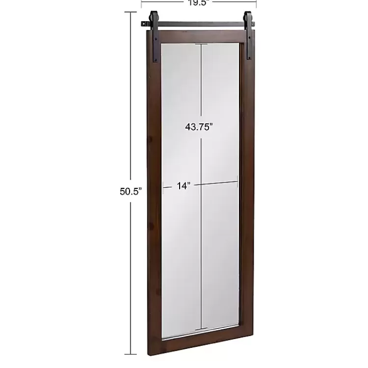 rustic_walnut_barn_door_wall_mirror_10.webp Rustic Walnut Barn Door Wall Mirror>Kirklands Home Best Sale