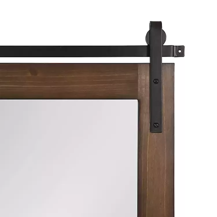 rustic_walnut_barn_door_wall_mirror_2.webp Rustic Walnut Barn Door Wall Mirror>Kirklands Home Best Sale