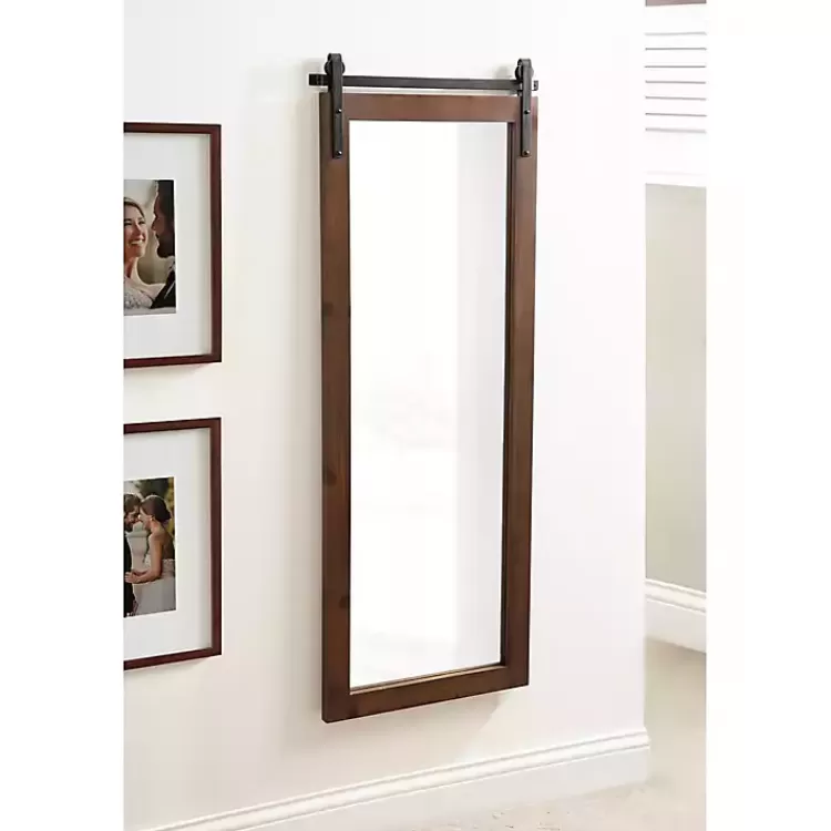 rustic_walnut_barn_door_wall_mirror_6.webp Rustic Walnut Barn Door Wall Mirror>Kirklands Home Best Sale