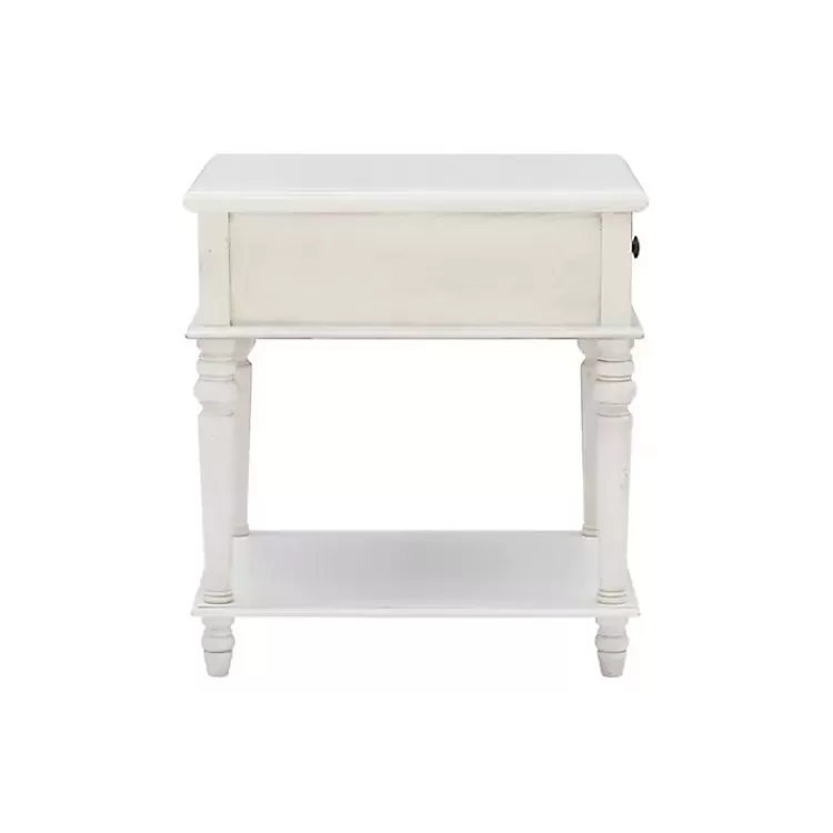 rustic_white_turned_legs_accent_table_2.webp Rustic Turned Legs Accent Table>Kirklands Home Cheap