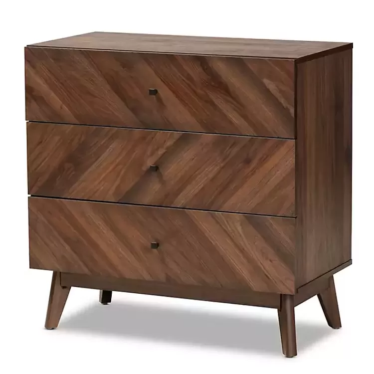 Sabrina Walnut Wood 3-Drawer Chest>Kirklands Home Hot