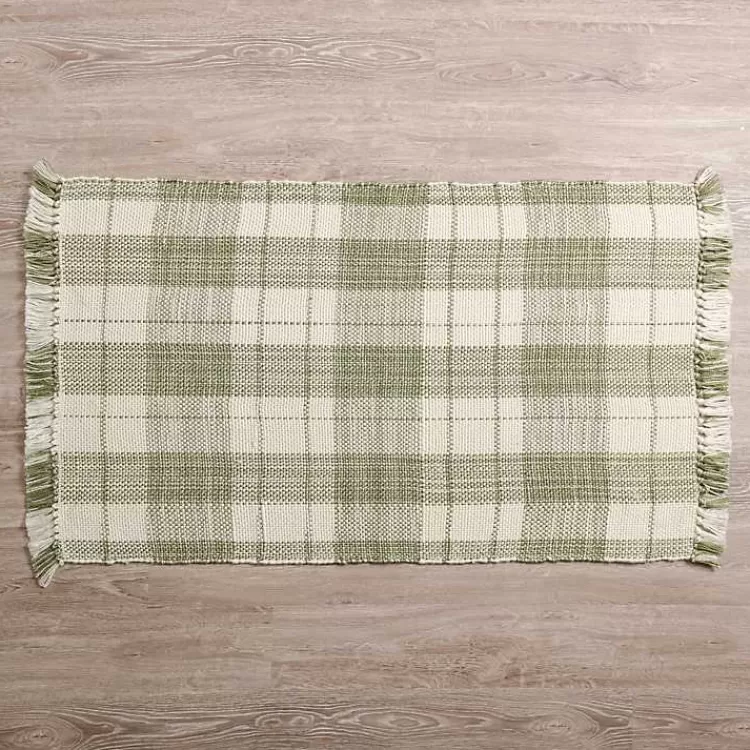 Sage Plaid Leland Scatter Rug>Kirklands Home Sale