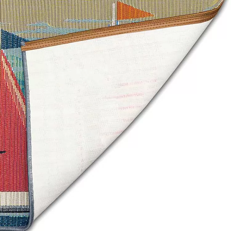 Sailboat Dogs Indoor/Outdoor Accent Rug>Kirklands Home Best Sale