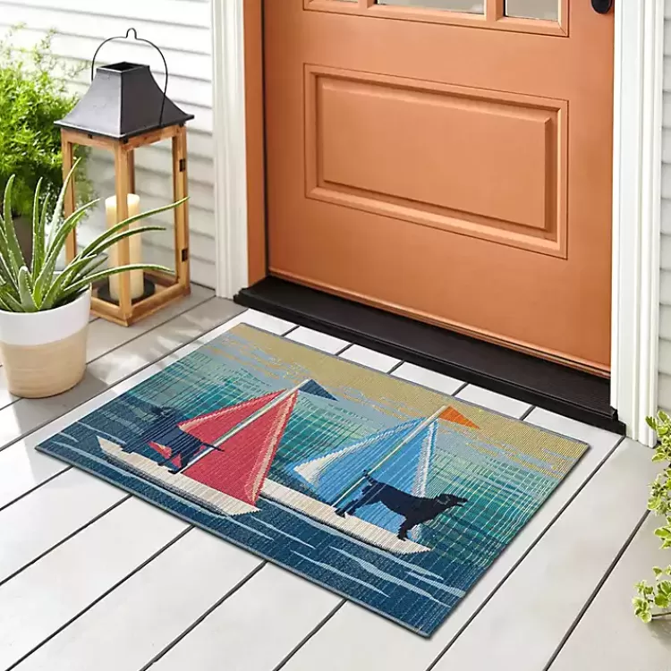 sailboat_dogs_indooroutdoor_accent_rug_6.webp Sailboat Dogs Indoor/Outdoor Accent Rug>Kirklands Home Best Sale