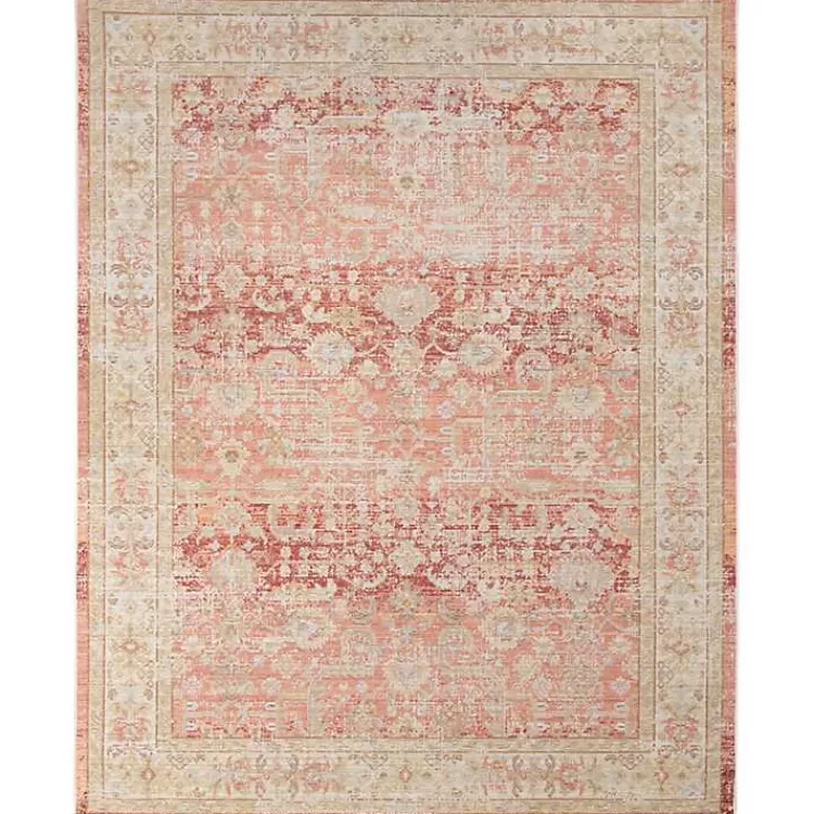Salmon Vintage Border Area Rug>Kirklands Home Sale