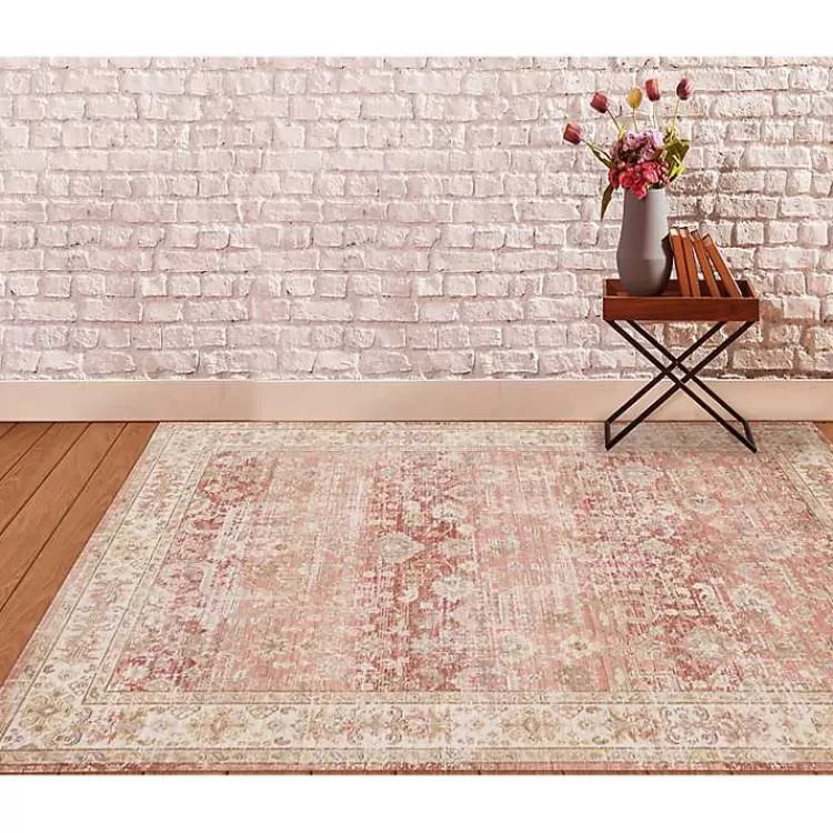Salmon Vintage Border Area Rug>Kirklands Home Sale