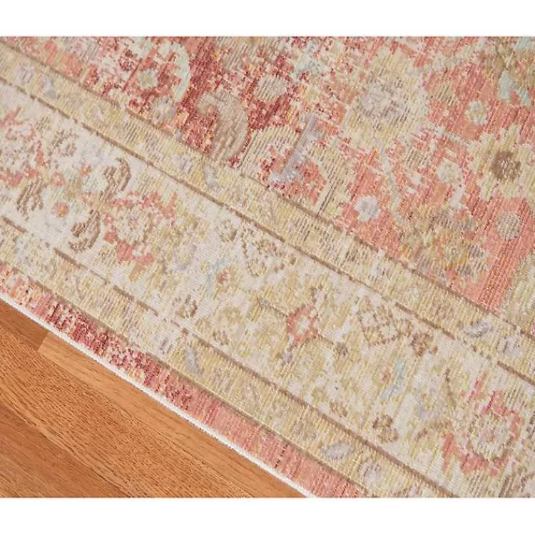 Salmon Vintage Border Area Rug>Kirklands Home Sale
