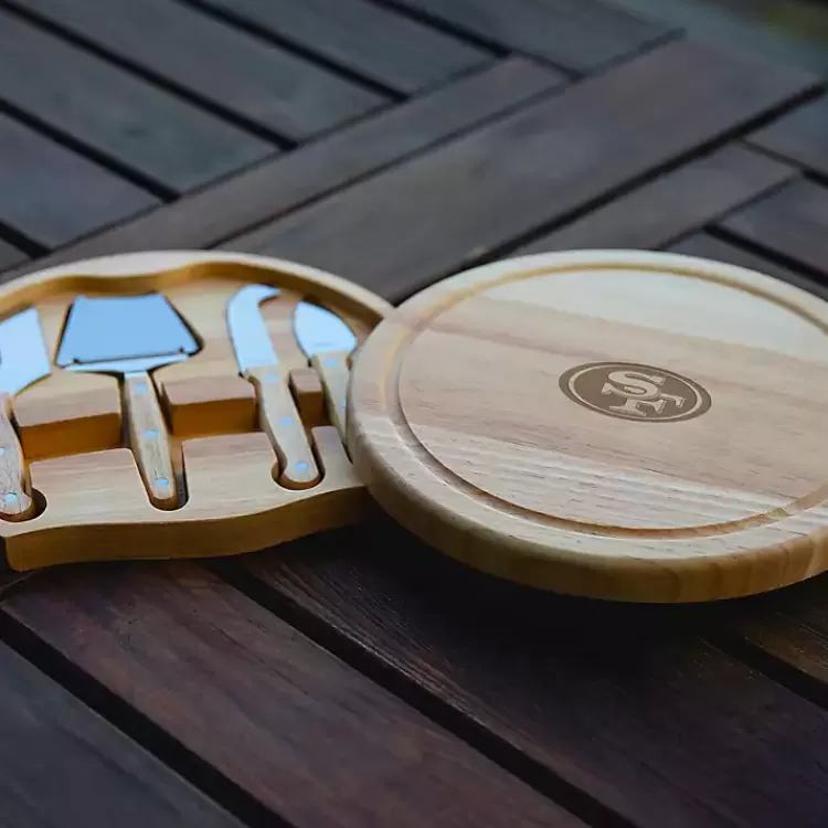 san_francisco_ers_cheese_board_and_tool_set_2.webp San Francisco 49ers Cheese Board and Tool Set>Kirklands Home Best