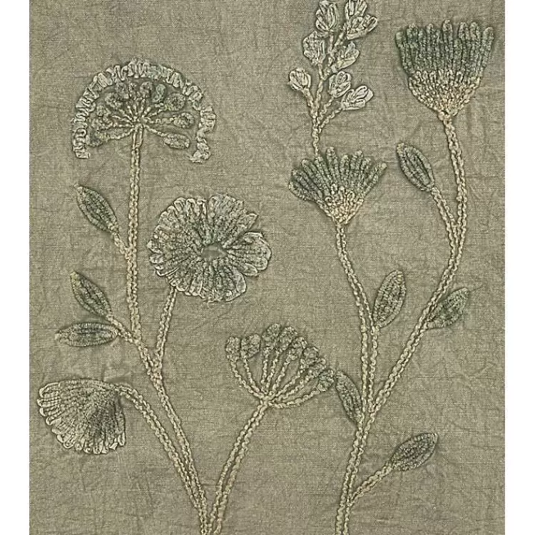 Sand Beige Floral Embroidered Table Runner>Kirklands Home Best