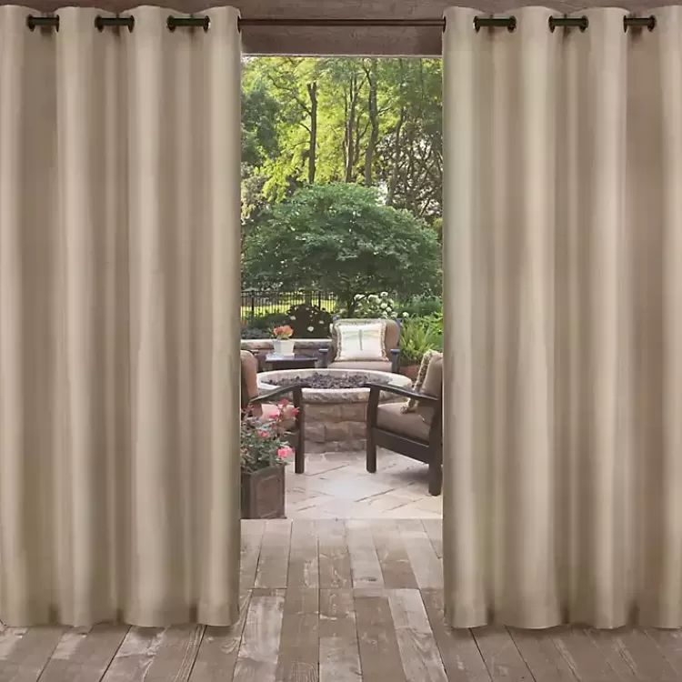 Sand Biscayne Outdoor Curtain Panel Set, 84 in.>Kirklands Home Cheap