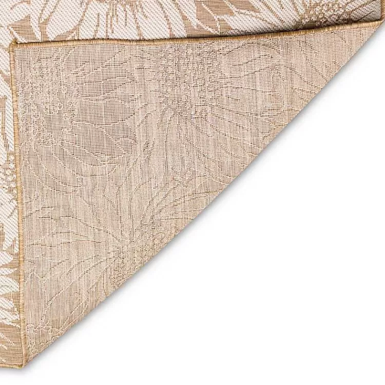 Sand Floral Blooms Outdoor Area Rug, 4x7>Kirklands Home Best