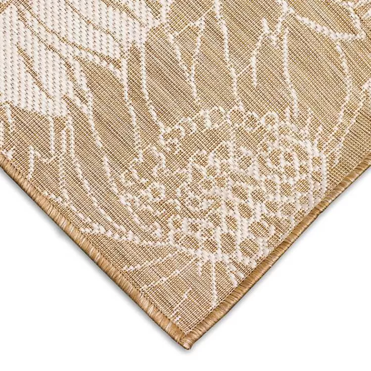 sand_floral_blooms_outdoor_area_rug_x_2.webp Sand Floral Blooms Outdoor Area Rug, 7x9>Kirklands Home Hot