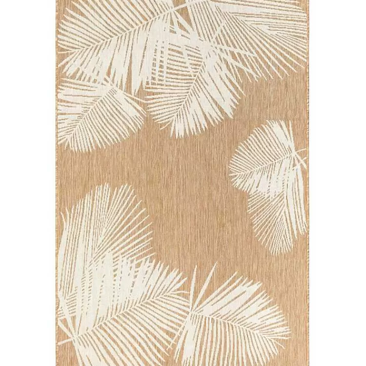 Sand Forest Leaf Indoor/Outdoor Area Rug, 4x7>Kirklands Home Sale