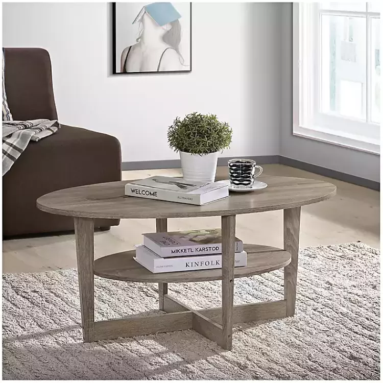 Sandstone Oval Coffee Table>Kirklands Home Sale