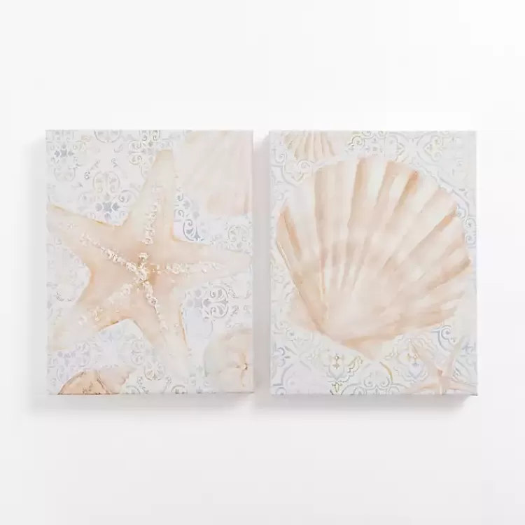 Sandy Seashells Canvas Art Prints, Set of 2>Kirklands Home New