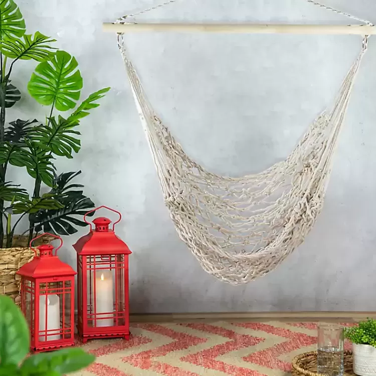 sandy_white_coastal_macrame_hanging_hammock_2.webp Sandy Coastal Macrame Hanging Hammock>Kirklands Home Best