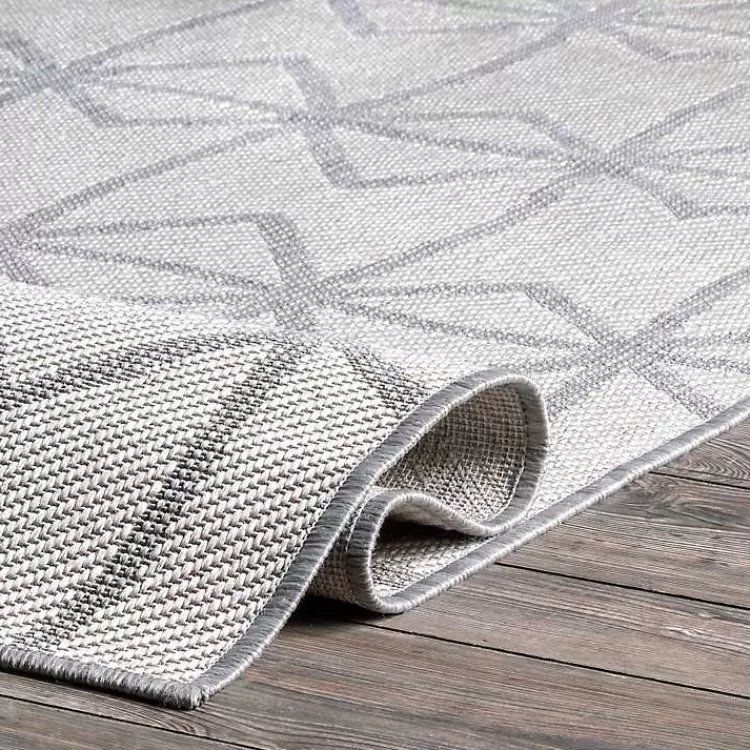 sanford_light_gray_geometric_outdoor_rug_x_4.webp Sanford Light Geometric Outdoor Rug, 5x8>Kirklands Home Discount