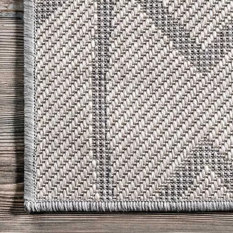 sanford_light_gray_geometric_outdoor_rug_x_5.webp Sanford Light Geometric Outdoor Rug, 5x8>Kirklands Home Discount