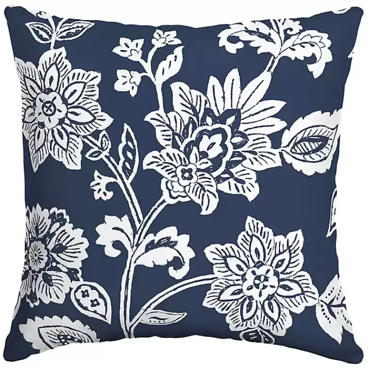 Sapphire Ashland Jacobean Outdoor Pillow>Kirklands Home Cheap