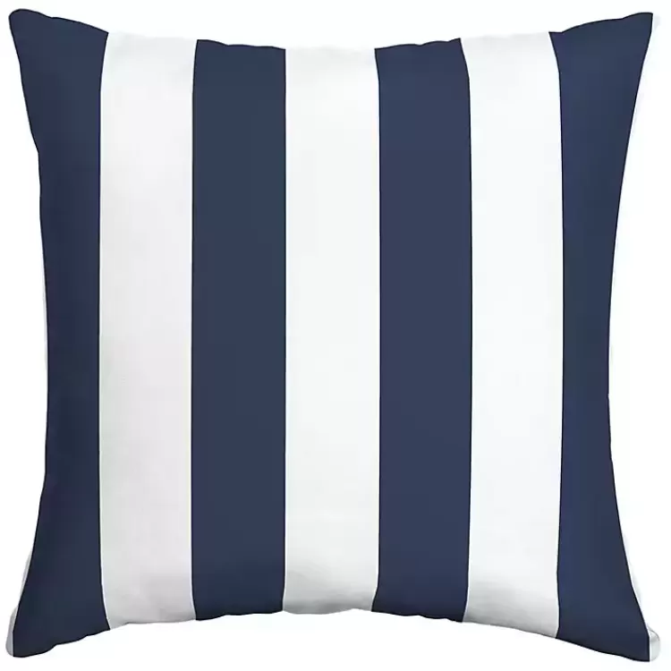 Sapphire Cabana Stripe Outdoor Pillow>Kirklands Home Best Sale