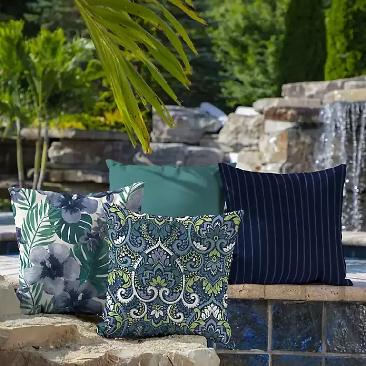 sapphire_damask_outdoor_pillows_set_of__4.webp Sapphire Damask Outdoor Pillows, Set of 2>Kirklands Home Cheap