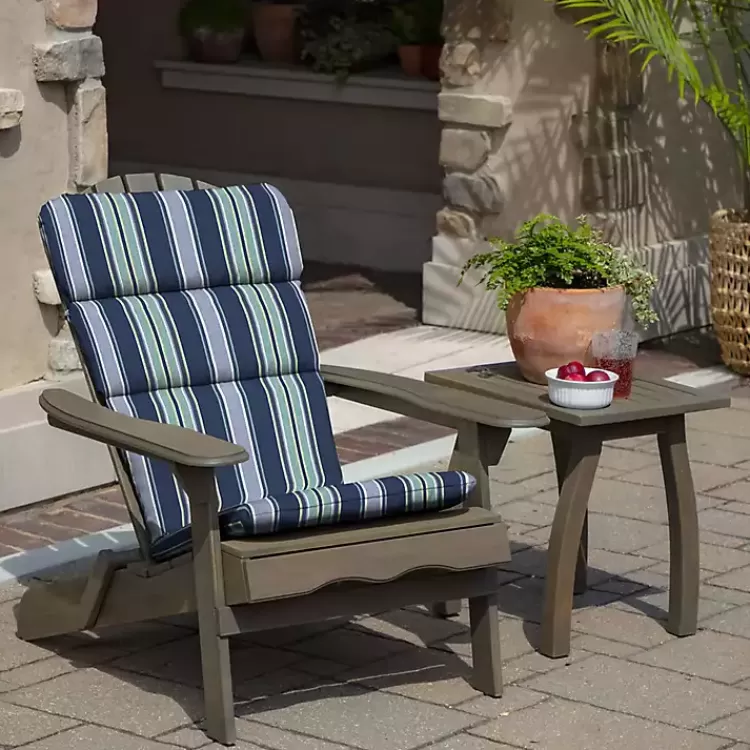 Sapphire Stripe Outdoor Adirondack Cushion>Kirklands Home Fashion