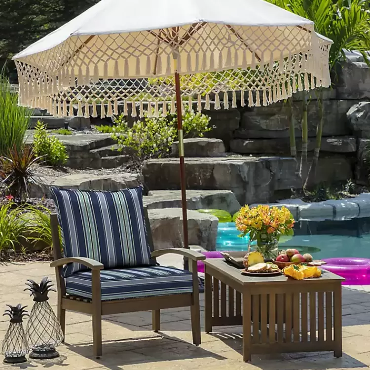 Sapphire Stripe 2-pc. Outdoor Deep Seat Cushion>Kirklands Home Best Sale
