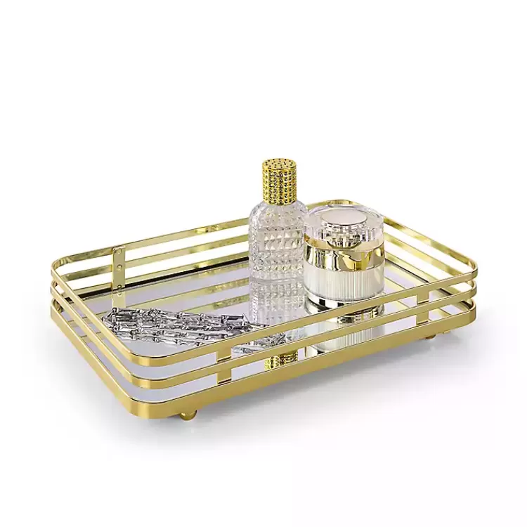 Satin Mirrored Vanity Tray>Kirklands Home Hot