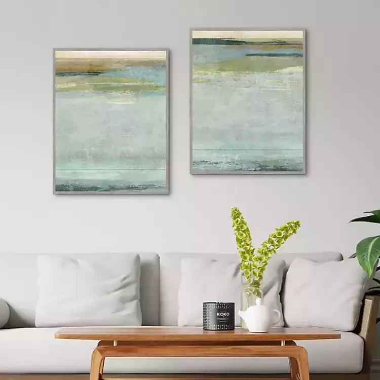 Seafoam Framed Canvas Art Prints, Set of 2>Kirklands Home Outlet