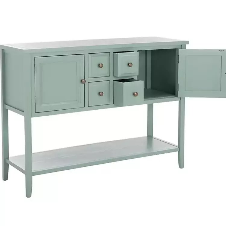 seafoam_green_drawer_charlotte_sideboard_5.webp Seafoam 4-Drawer Charlotte Sideboard>Kirklands Home Online