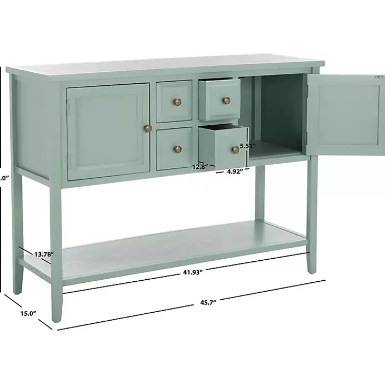seafoam_green_drawer_charlotte_sideboard_7.webp Seafoam 4-Drawer Charlotte Sideboard>Kirklands Home Online