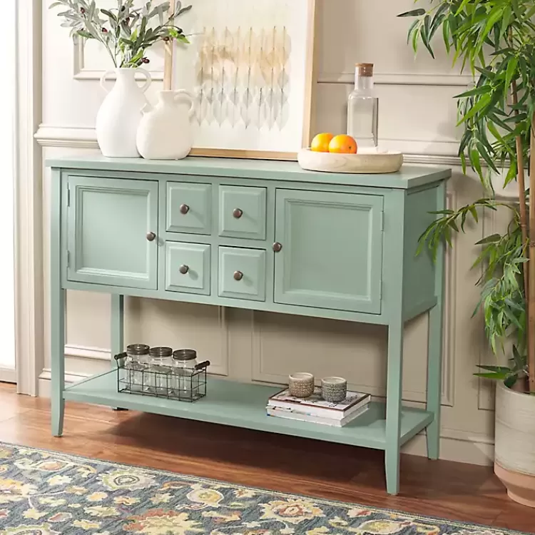 seafoam_green_drawer_charlotte_sideboard_9.webp Seafoam 4-Drawer Charlotte Sideboard>Kirklands Home Online