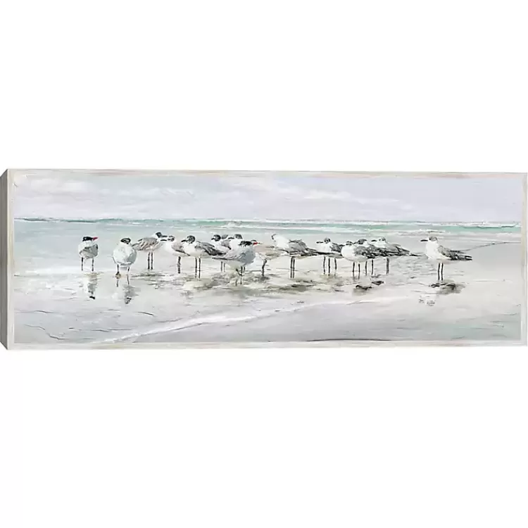 Seagull Gathering Framed Canvas Art Print>Kirklands Home Outlet