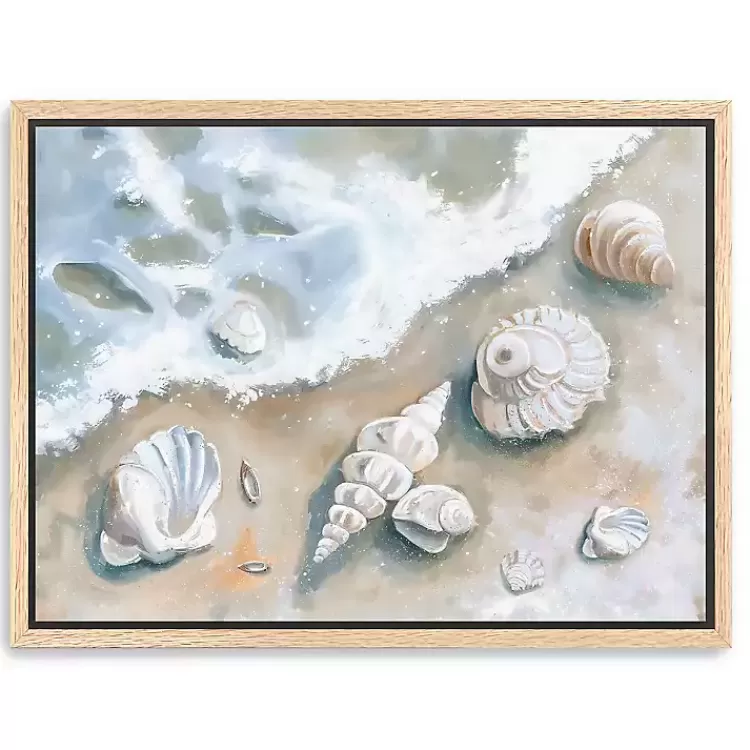 Seashells by the Seashore Framed Canvas Art Print>Kirklands Home Best Sale